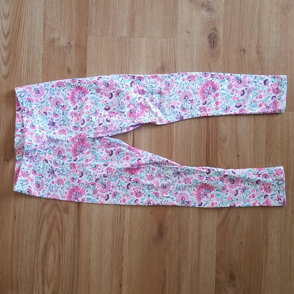 Oshkosh bright floral cotton leggings size 6